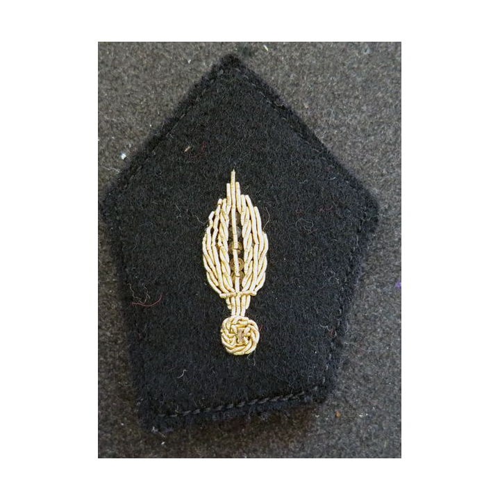 soutache (insigne de col) du commissariat en cannetille avec crochets