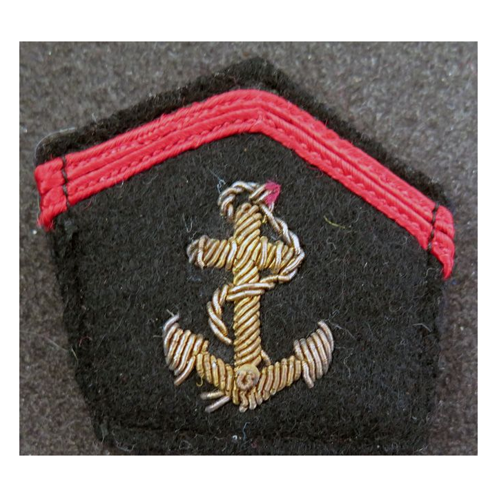 soutache (insigne de col) de l'Infanterie de Marine en cannetille avec crochets