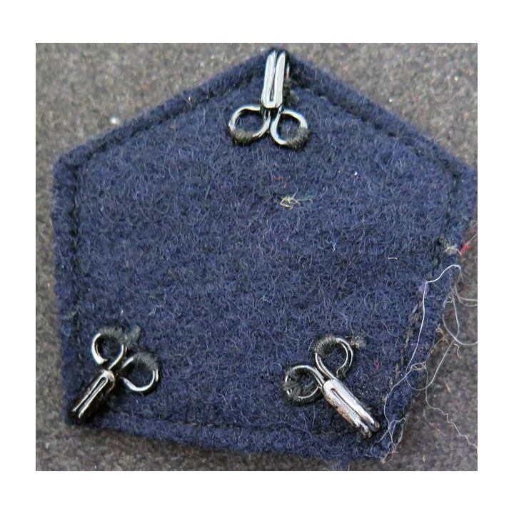 soutache (insigne de col) de l'Infanterie de Marine en cannetille avec crochets