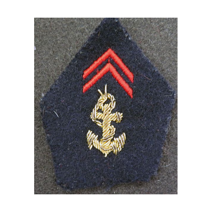 soutache (insigne de col) de l'Infanterie de Marine en cannetille 