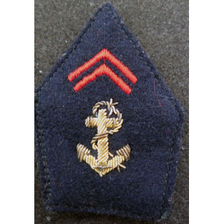 soutache (insigne de col) de l'Infanterie de Marine en cannetille avec crochets