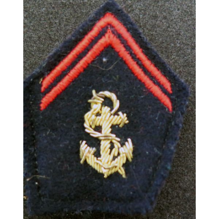soutache (insigne de col) de l'Infanterie de Marine en cannetille avec crochets