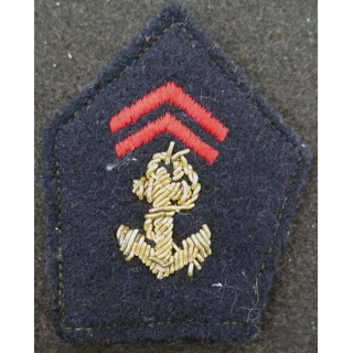 soutache (insigne de col) de l'Infanterie de Marine en cannetille avec crochets