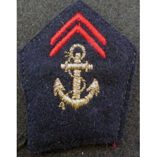 soutache (insigne de col) de l'Infanterie de Marine en laminette avec crochets