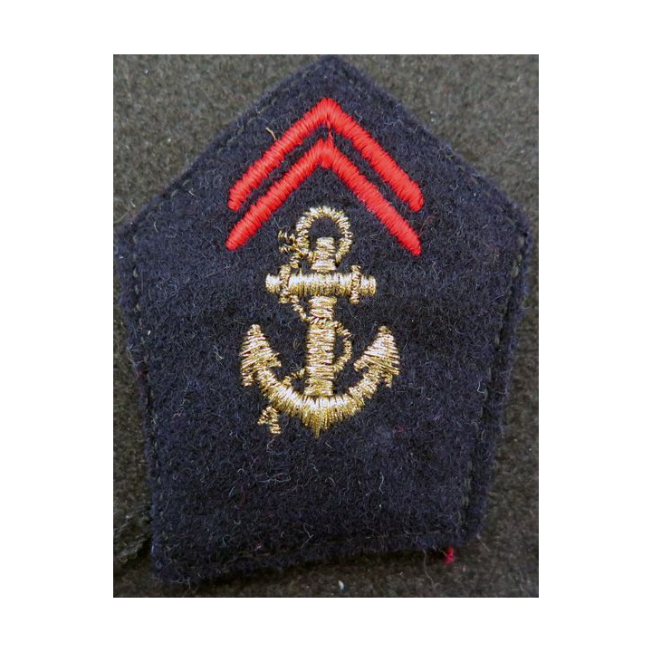 soutache (insigne de col) de l'Infanterie de Marine en laminette