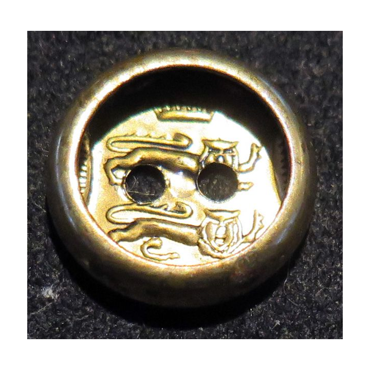 Bouton métal aux armes de Normandie 1,5 cm de diamètre
