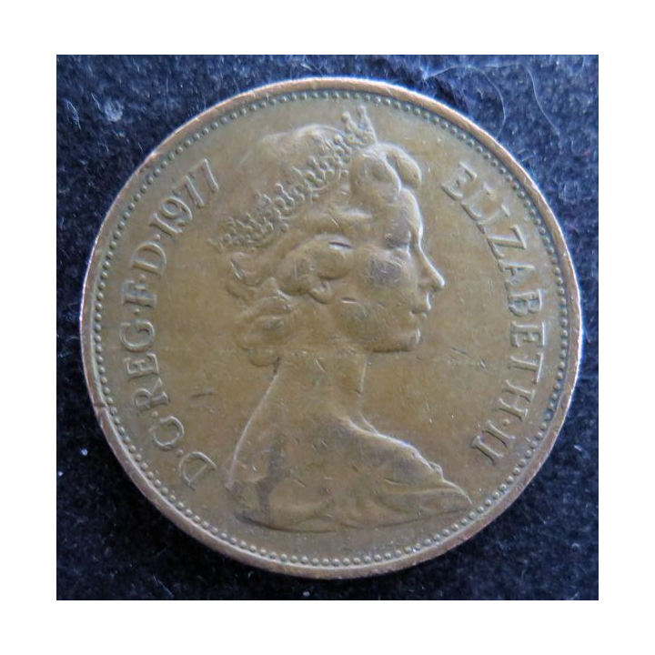 ROYAUME UNI : Pièce de Two Pence 1977 Elisabeth II