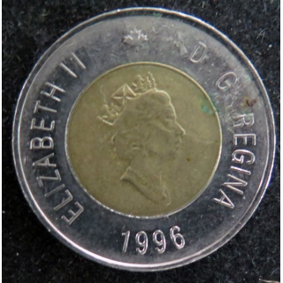 CANADA : Pièce de Deux Dollars 1996 Elisabeth II Ours polaire