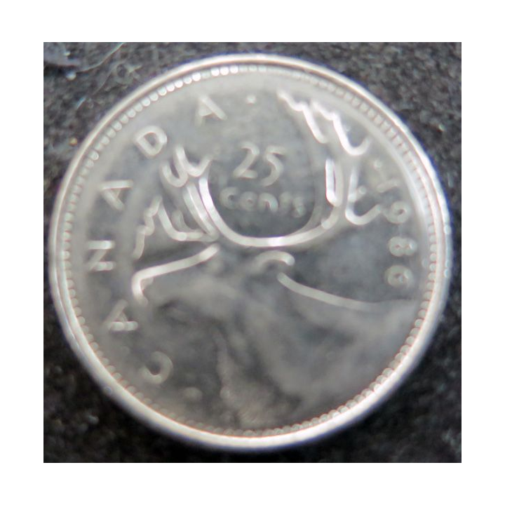 CANADA : Pièce de 25 cents 1986 Elisabeth II 