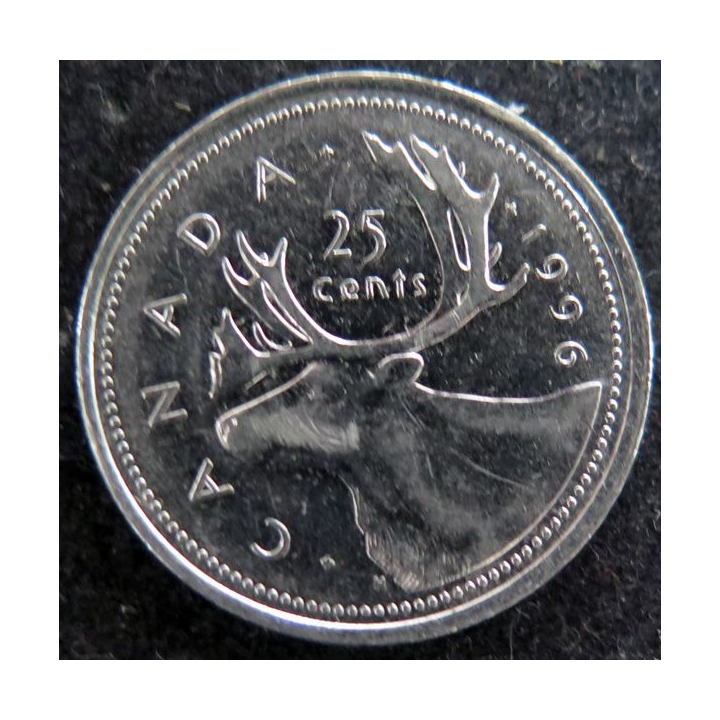 CANADA : Pièce de 25 cents 1996 Elisabeth II