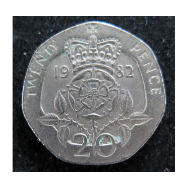 ROYAUME UNI : Pièce de 20 Pence 1982 Elisabeth II