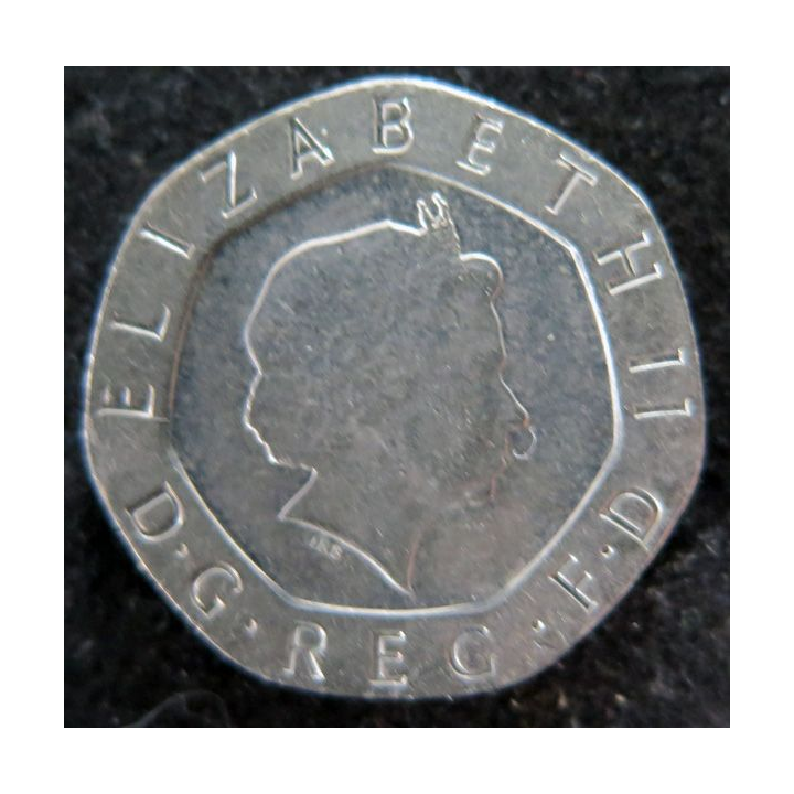 ROYAUME UNI : Pièce de 20 Pence 2002 Elisabeth II