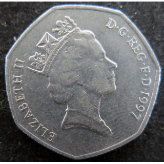 ROYAUME UNI : Pièce de 50 Pence 1997 Elisabeth II