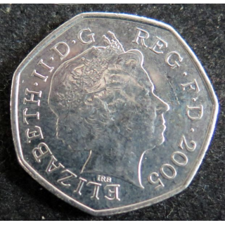 ROYAUME UNI : Pièce de 50 Pence 2005 Elisabeth II