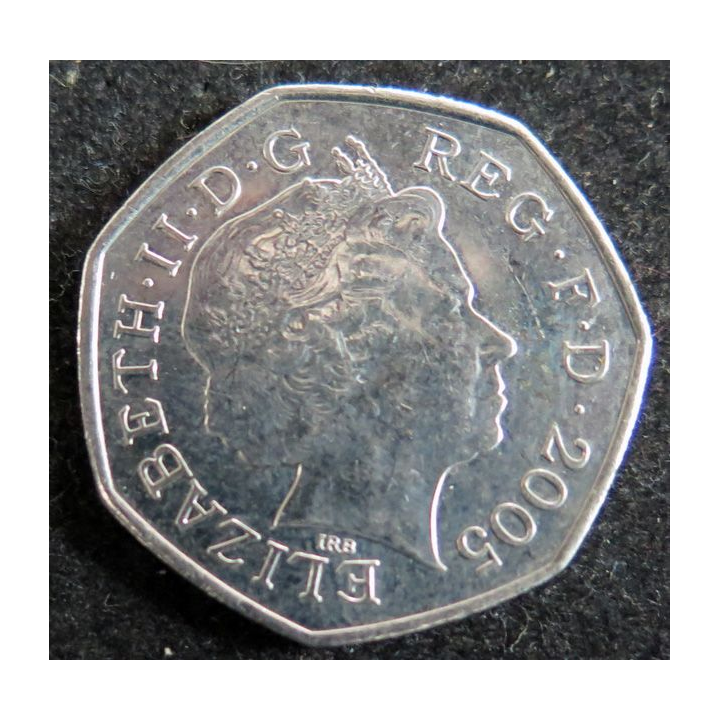ROYAUME UNI : Pièce de 50 Pence 2005 Elisabeth II