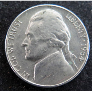 ETATS-UNIs : Pièce de 5 Cents 1964