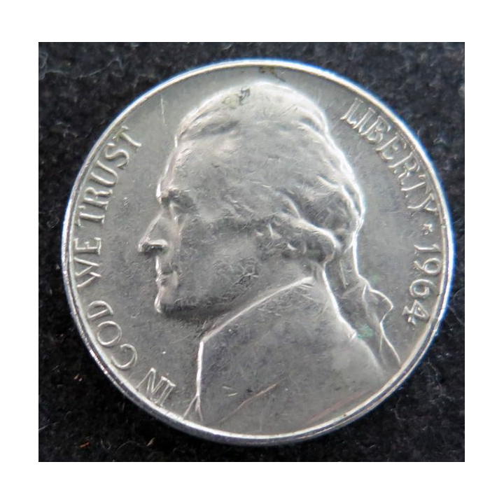 ETATS-UNIs : Pièce de 5 Cents 1964