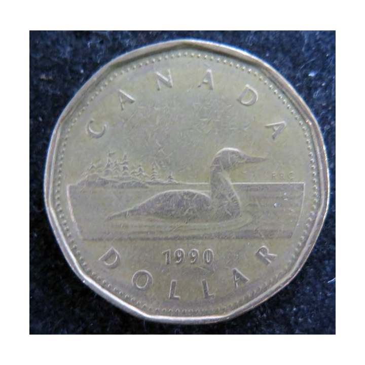 CANADA : Pièce de 1 Dollar Elisabeth II 1990 Canard