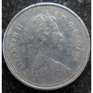 CANADA : Pièce de 5 cents 1984 Elisabeth II Castor