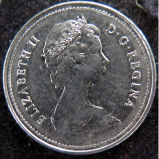 CANADA : Pièce de 5 cents 1981 Elisabeth II Castor