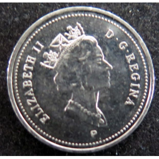 CANADA : Pièce de 5 cents 2000 Elisabeth II Castor