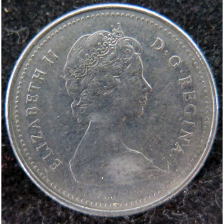 CANADA : Pièce de 5 cents 1988 Elisabeth II Castor