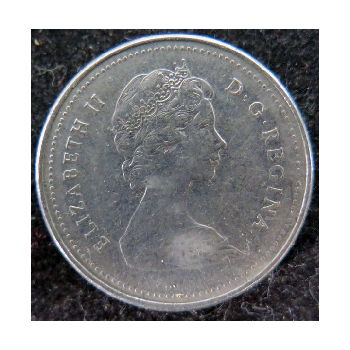 CANADA : Pièce de 5 cents 1988 Elisabeth II Castor