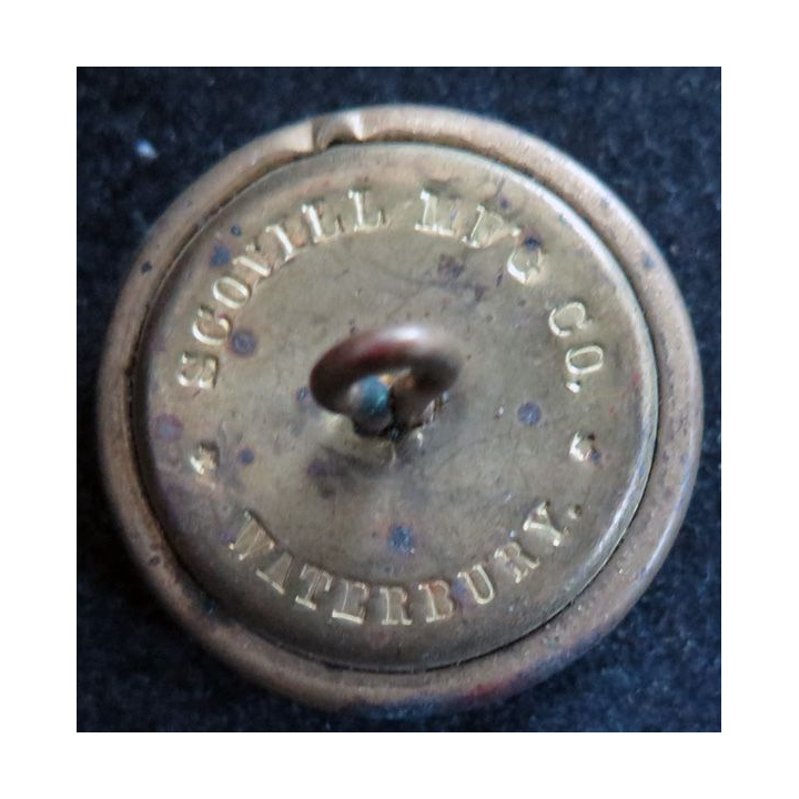 LOT de 14 boutons métal dorés de veste d'uniforme américain Scoville Waterbury