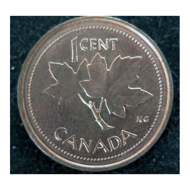 CANADA : Pièce de 1 cents 1952 2002 Elisabeth II feuille d'érable