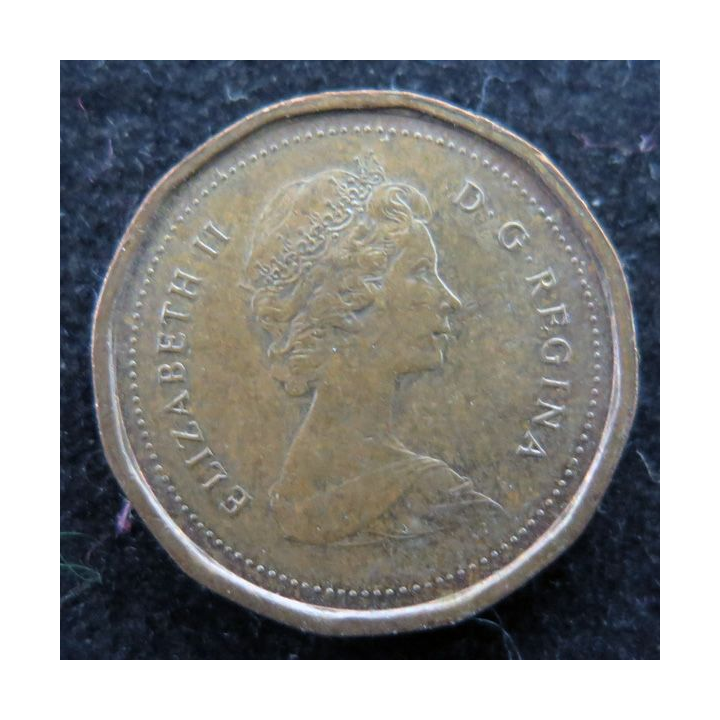 CANADA : Pièce de 1 cents 1982 Elisabeth II feuille d'érable