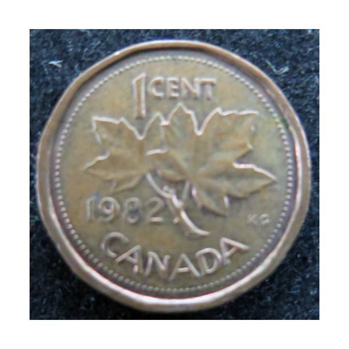 CANADA : Pièce de 1 cents 1982 Elisabeth II feuille d'érable