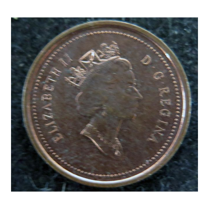 CANADA : Pièce de 1 cents 1999 Elisabeth II feuille d'érable