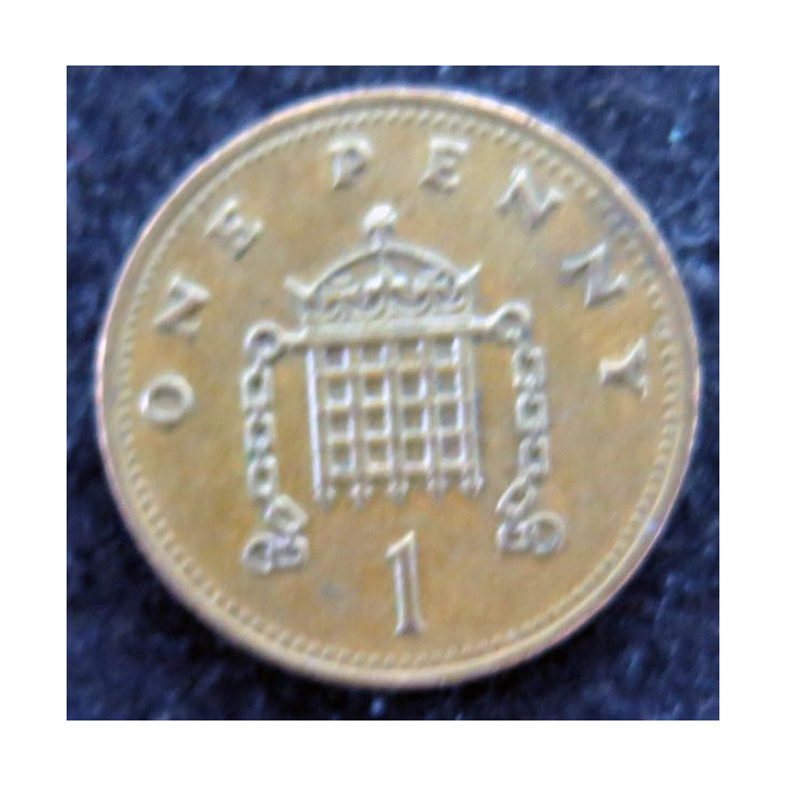 ROYAUME UNI : Pièce de 1 Penny 1989 Elisabeth II