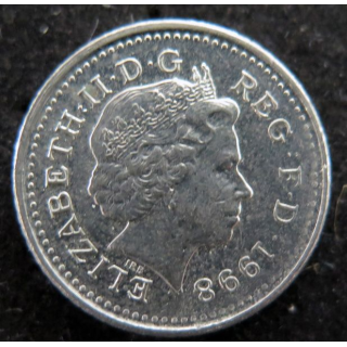 ROYAUME UNI : Pièce de 5 Penny 1998 Elisabeth II