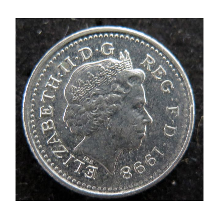 ROYAUME UNI : Pièce de 5 Penny 1998 Elisabeth II