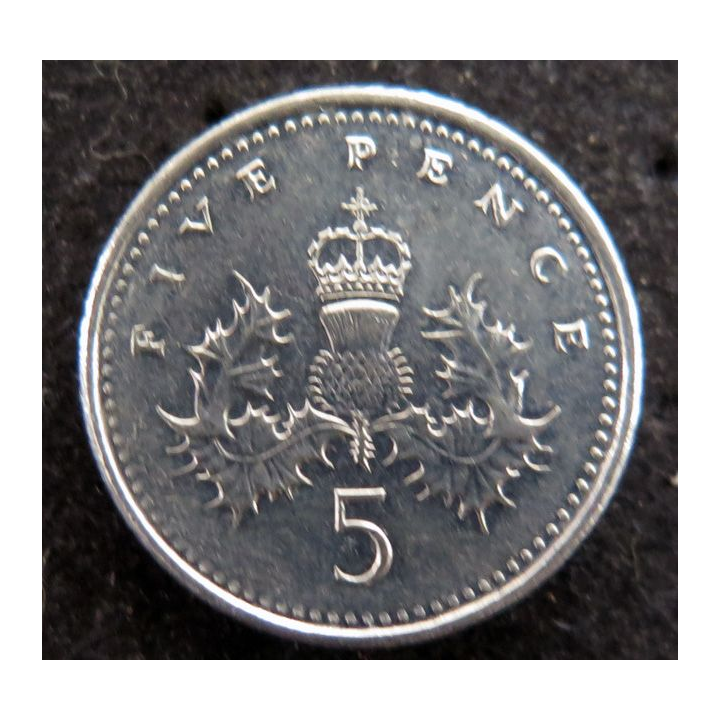 ROYAUME UNI : Pièce de 5 Penny 1998 Elisabeth II