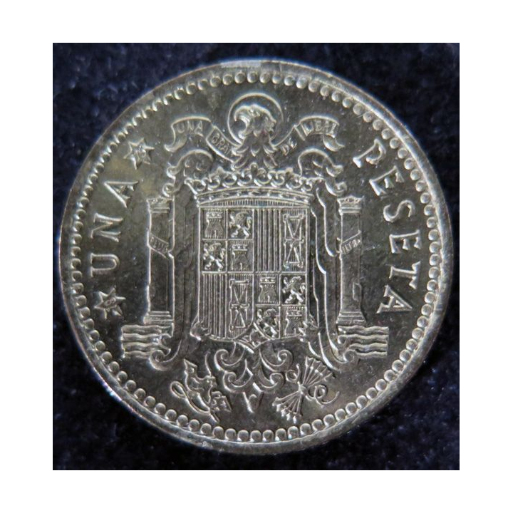 ESPAGNE : pièce de 1 peseta Franco 1966 frappée en 1975