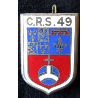CRS 49 : insigne de la compagnie républicaine de sécurité n° 49 fabrication Drago Paris