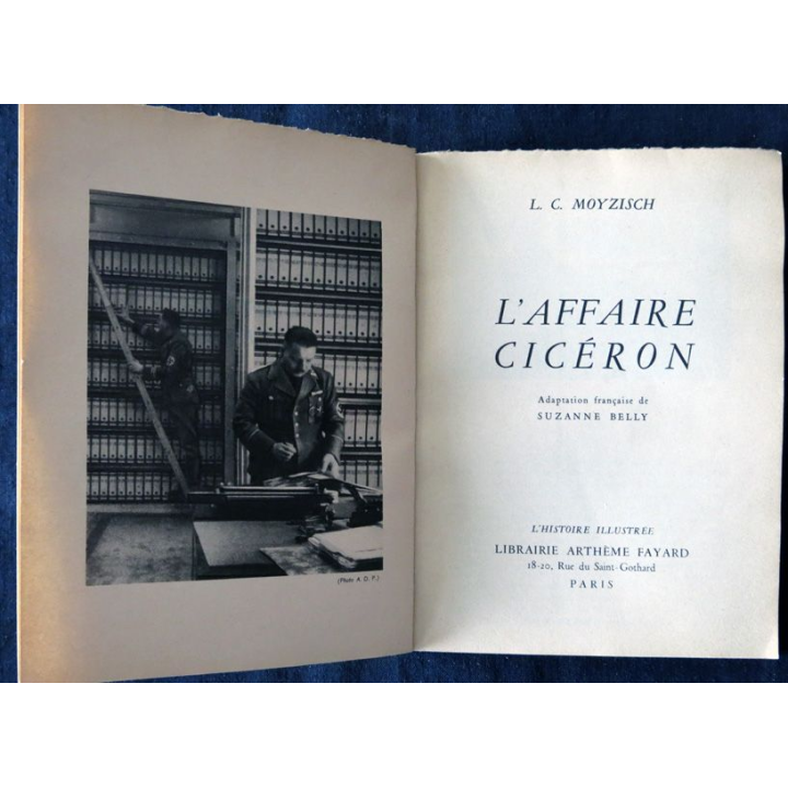 L'affaire Cicéron de L.C. Moyzisch aux Editions Fayard 1953
