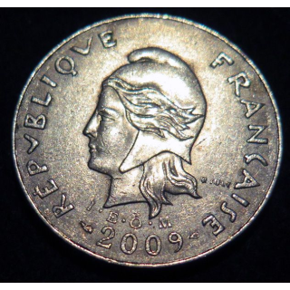 NOUVELLE CALEDONIE : pièce de 20 Francs 2009 en Cupronickel