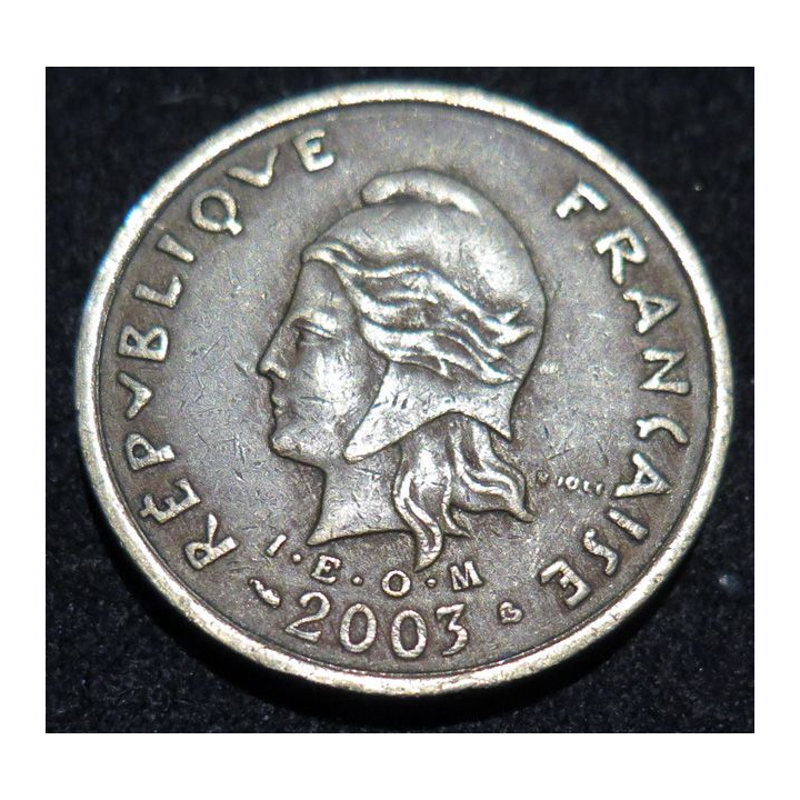 NOUVELLE CALEDONIE : pièce de 100 Francs 2003 IEOM en laiton de nickel