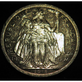 NOUVELLE CALEDONIE : pièce de 2 Francs IEOM 2018 en Aluminium