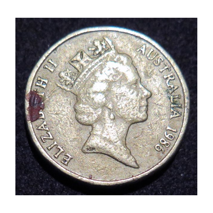 AUSTRALIE : pièce de 1 Dollar Elizabeth II 1986 en bronze aluminium International Year of peace