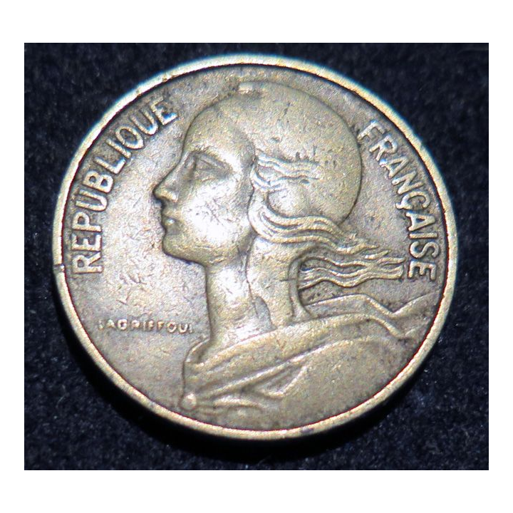 FRANCE : pièce de 10 Centimes 1963 en cupro aluminium nickel