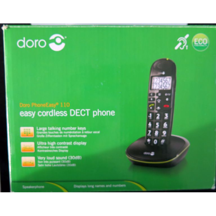 Téléphone sans fil DECT avec écran rétro éclairé Doro