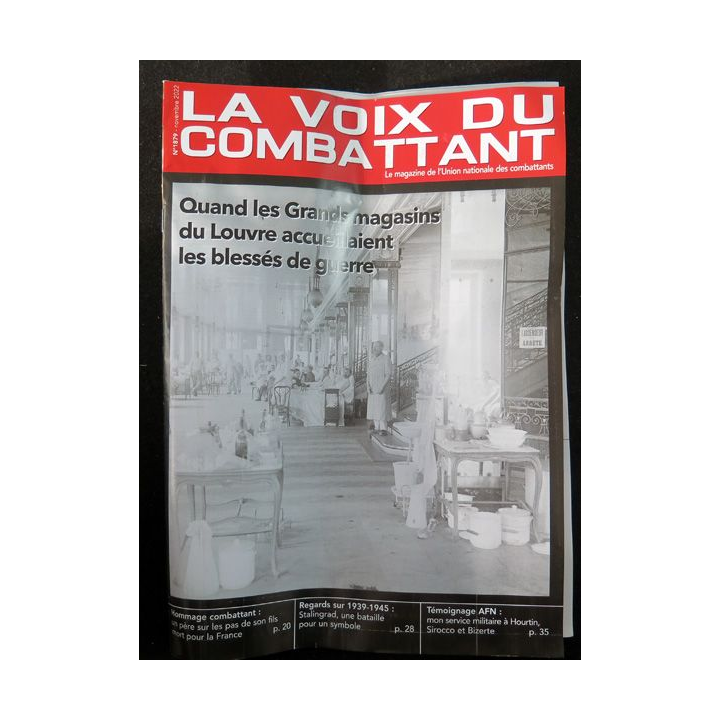 LA VOIX DU COMBATTANT N°1879 Novembre 2022 sur les blessés de guerre