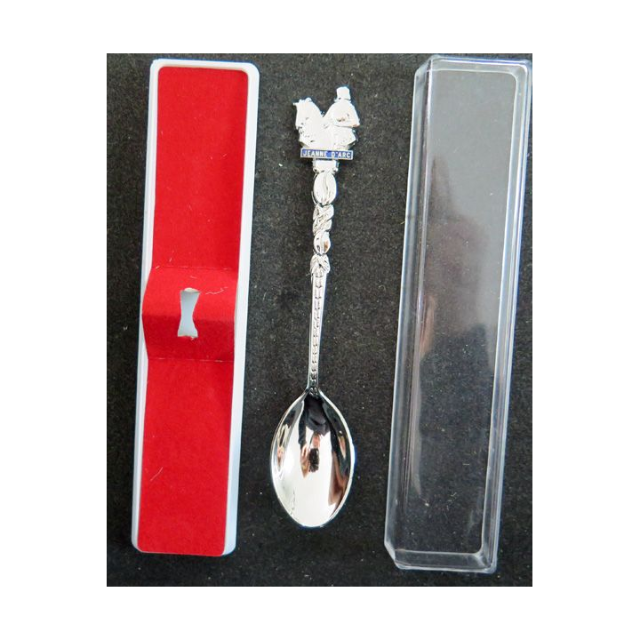 PETITE CUILLERE de collection argentée Jeanne d'Arc dans sa boite