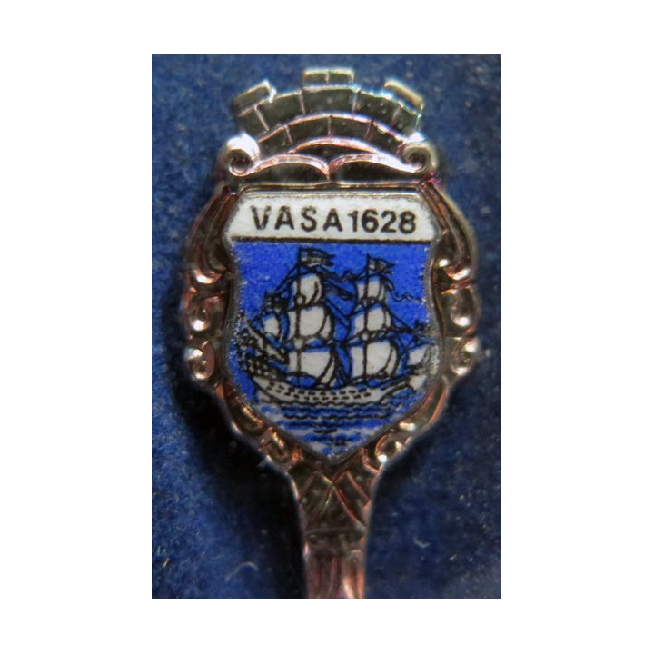 PETITE CUILLERE de collection plaquée argent de Vasa 1628 dans sa boite