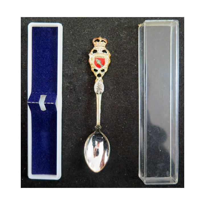 PETITE CUILLERE de collection plaquée argent de Vasa 1628 dans sa boite