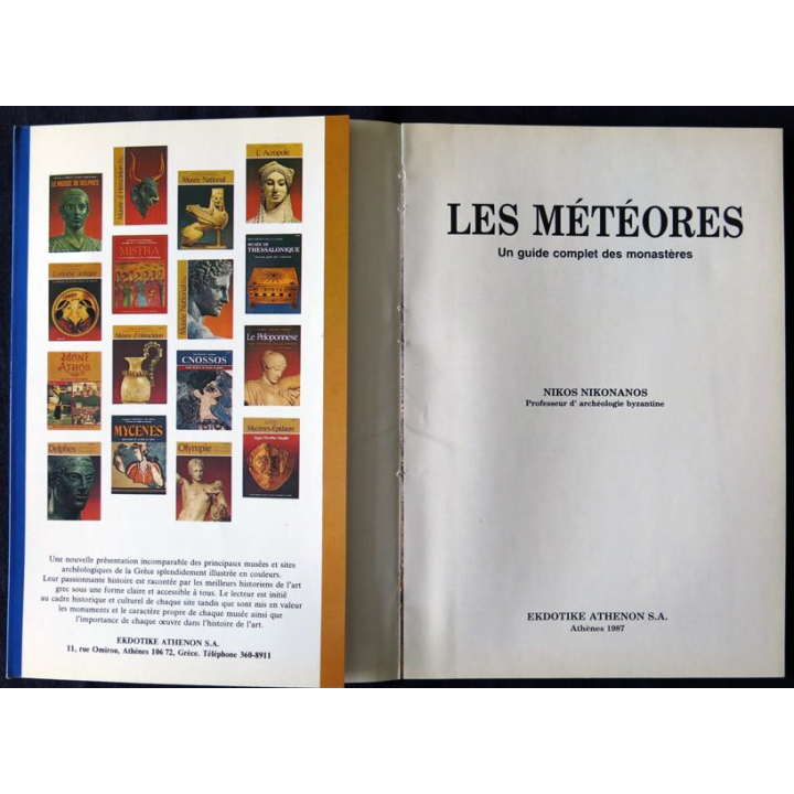 Les Météores le guide complet des monastères de Nikos Nikonanos aux Editions Ekdotike Athenon S.A.1987